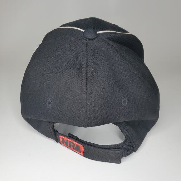 NRA 140 Years of Freedom Embroidered Patch Black Strapback Adjustable Hat Cap - Picture 2 of 5